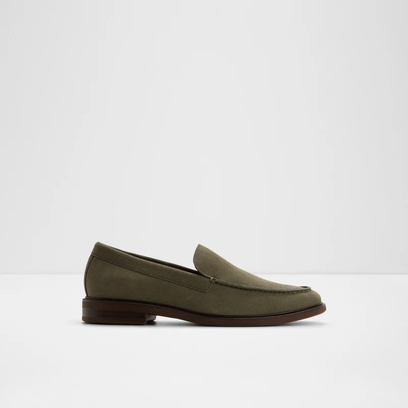 ALDO ALFONSO Solid Almond Toe Loafers